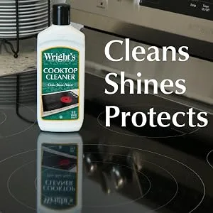 Wright's Cooktop Cleaner - Cleans and Protects Glass/Ceramic Smooth Top Ranges with its gentle formula - 10 Oz. - Cooktop clean shine