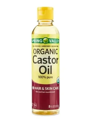 Cold-Pressed Castor Oil - Unrefined & Hexane-Free Organic - For Hair and Skin - 8 fl oz - product information 2