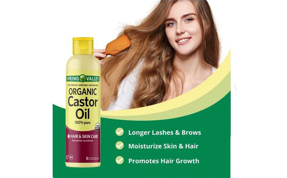 Cold-Pressed Castor Oil - Unrefined & Hexane-Free Organic - For Hair and Skin - 8 fl oz - product information 7