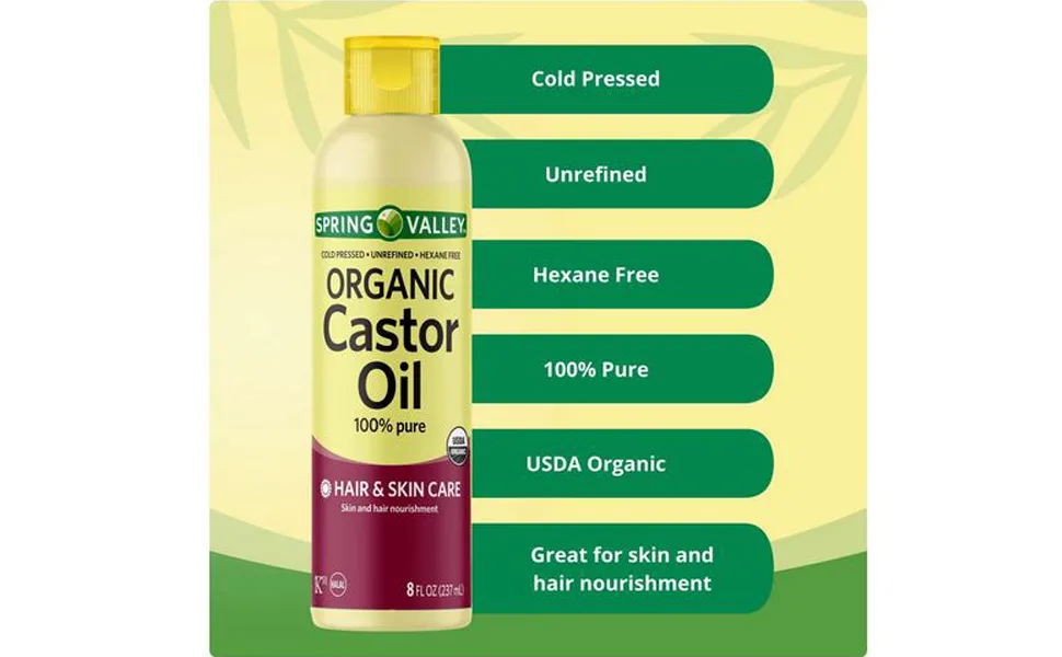 Cold-Pressed Castor Oil - Unrefined & Hexane-Free Organic - For Hair and Skin - 8 fl oz - product information 8