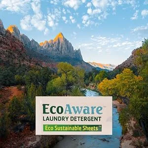 Deep Clean Laundry Detergents 30 Sheets and upto 60 Loads. Ecofriendly liquid free and compact laundry detergent. (Fresh Fragrance) - EcoAware Mission