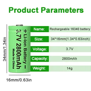 Flashlight with NO Battery33 - 16340-6