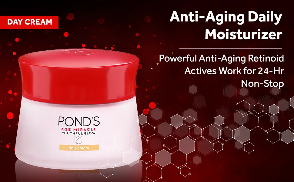 Ponds Age Miracle Night Cream Anti Wrinkle Cream & Night moisturizer Perfect Night Cream for Face 50 ML - Anti-Aging Day Moisturizer