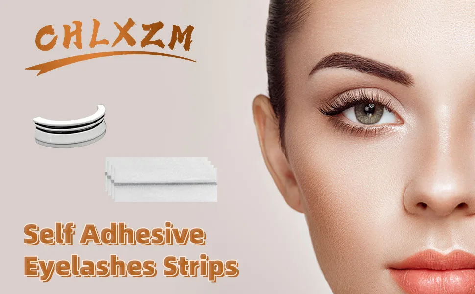 Self Adhesive Lash Strips for Fake Eyelashes Soft & Comfortable Waterproof No Glue Apply False Lashes 40 Pieces (Black) - CHLXZM Self Adhesive Lash Strips