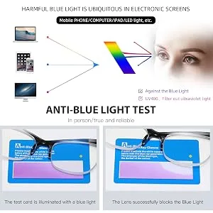 Bevi Blue Light Blocking Reading Glasses with Spring Hinges Magnifying Anti Eye Strain Glasses For Men & Women Tortoise Shell 1.5 x - v vf