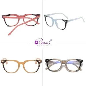 Bevi Reading Glasses Blue Light Blocking Magnify Glasses with Spring Hinge Anti Eye Strain for Men and Women Coral 2.5 x - product information 9