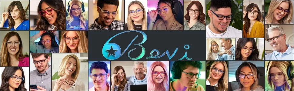 Bevi Stylish Blue Light Blocking Glasses for Women or Men Eye Strain Dry Eyes Headaches and Blurry Vision Blocks Glare White - product information 1