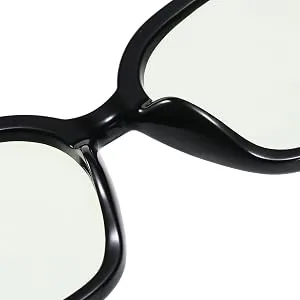 Bevi Stylish Blue Light Blocking Glasses for Women or Men Eye Strain Dry Eyes Headaches and Blurry Vision Blocks Glare White - Nose