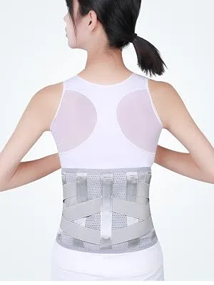 Back Brace Support for Lower Back Pain Relief from Back Pain Lower Back Brace Herniated Disc Sciatica Breathable Back Support Belt for Men and Women Lightweight Lumbar Support for Dairly Activity Medium - Back Brace with 5 Metal Stays
