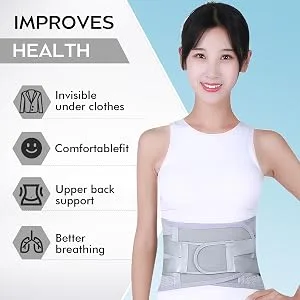 Back Brace Support for Lower Back Pain Relief from Back Pain Lower Back Brace Herniated Disc Sciatica Breathable Back Support Belt for Men and Women Lightweight Lumbar Support for Dairly Activity Medium - Back Brace with 5 Metal Stays