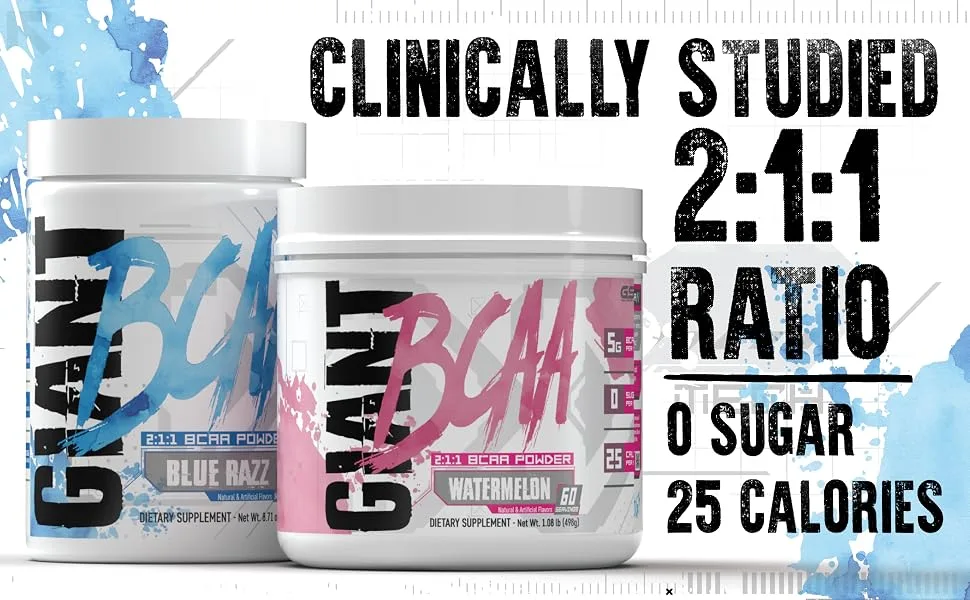 Edge BCAA - 60 Servings (Fruit Punch) - GIANT PERFORMANCE EDGE BCAA POWDER