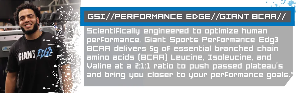 Edge BCAA - 60 Servings (Fruit Punch) - GIANT PERFORMANCE EDGE BCAA POWDER