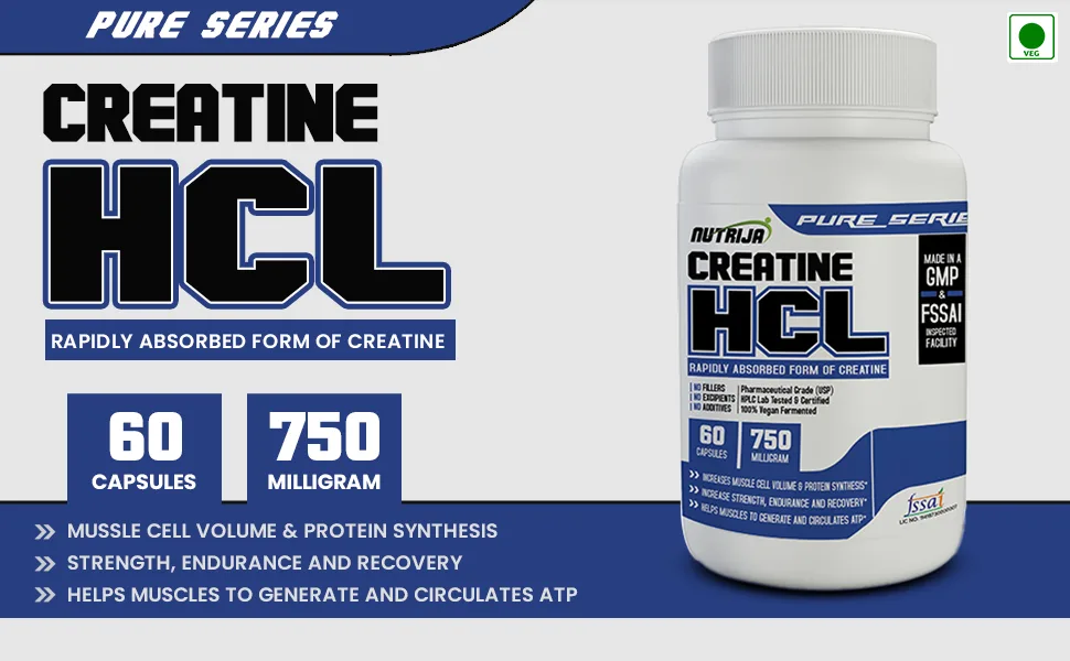 Creatine HCL 750MG - 60 Capsules - SPN-BNB85