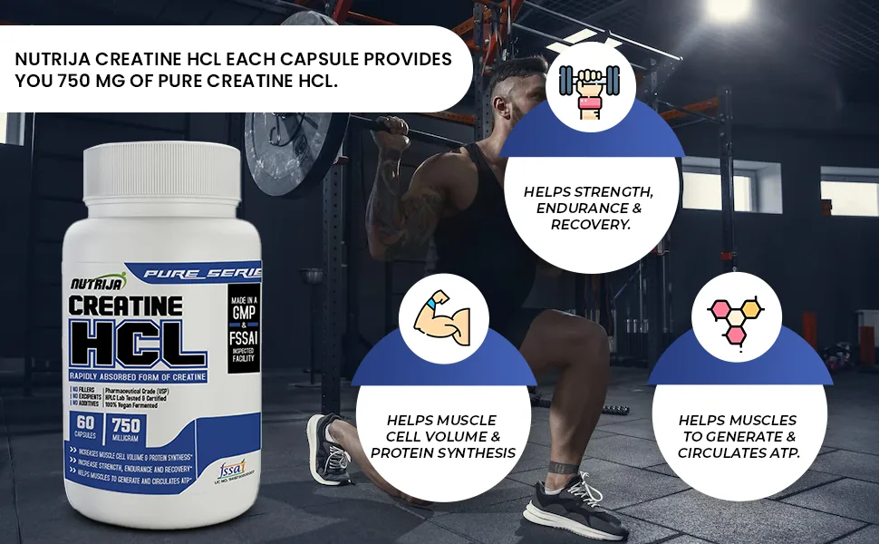 Creatine HCL 750MG - 60 Capsules - SPN-BNB85
