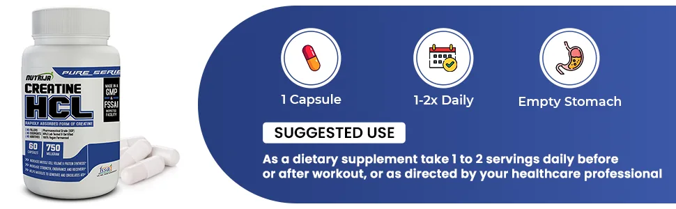 Creatine HCL 750MG - 60 Capsules - SPN-BNB85