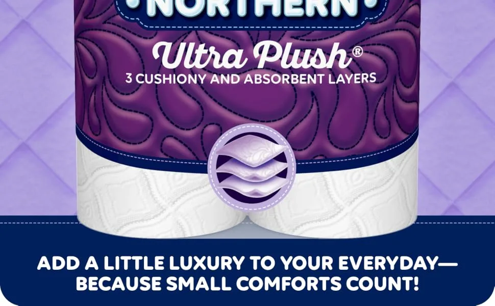 Quilted Northern Ultra PlushToilet Paper, 24 Mega Rolls  96 Regular Rolls, 3-Ply Bath Tissue 24 Count (Pack of 1) - product information 2