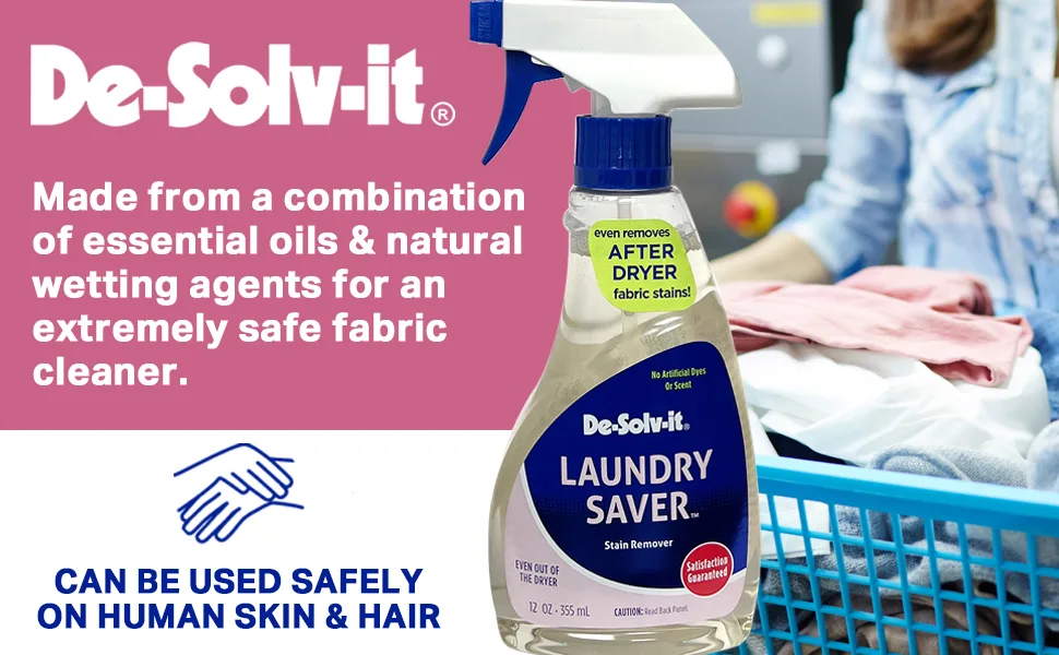 Orange-Sol De-Solv-It Laundry Saver Odor & Stain Remover for Laundry Safe on Hair & Skin 32-Ounce - Laundry saver