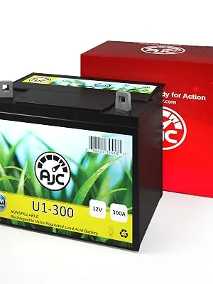 AJC Battery Compatible with Black & Decker Grasshog - CST2000 12V 5Ah Lawn and Garden Battery - AJC Lawn Mower and Tractor Batteries