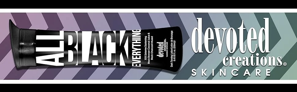 Devoted Creations All Black Everything - Extreme Darkening Black Bronzer Dark Tanning Lotion - All Black Everything by Devoted Creations