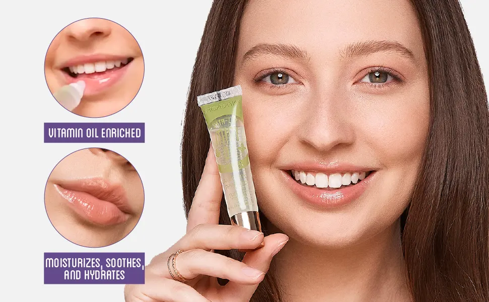 Ruby Kisses Broadway Lip Gloss Vita-Lip Clear Lip Gloss Moisturizing Soothing Super Glossy with Vitamin Oil (Cherry) - BCLG