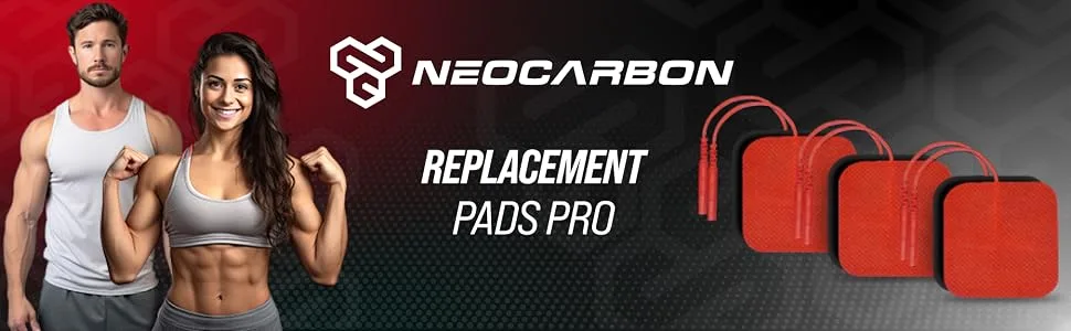 Reusable Electrode Pads for TENS Pro EMS Unit Premium Replacement Square Pads with Plastic Holder Set of 10 Pairs Red - reusable replacement pads tens pro unit massager electrode kit set square body