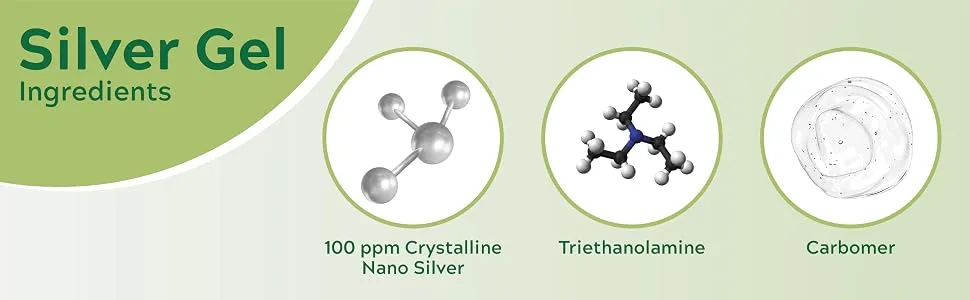 Organa Colloidal Silver Gel - 100 PPM - Colloidal Silver Gel (4oz) - Organa Silver Gel - Silver Gel; Nano Sized Colloidal Silver gel