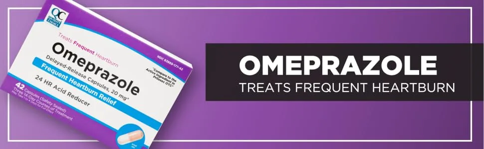 Quality Choice Omeprazole Delayed Release Acid Reducer 20mg Frequent Heartburn Treatment 42 Tabs Each (1) - Quality Choice Omeprazole