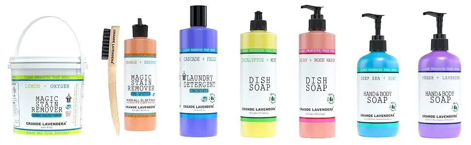 Best Liquid Laundry Detergent Soap (Concentrated) - Original Scent - Cascade + Falls - 32oz - Try Grande Lavendera&amp;amp;amp;#39;s entire line of products!