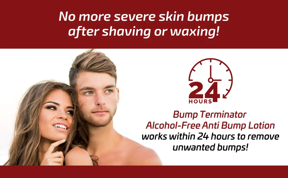 BREEJ Bump Terminator Alcohol-Free Bumps Lotion Razor Bump Treatment for Men & Women (4 Fluid Ounces) - Bump Terminator