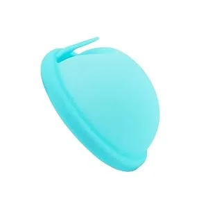 Mascoto New Generation Menstrual Discs with Loop Flat-fit Cup Reusable Medical-Grade Silicone Ultra Comfortable Tampon & Pad Alternative Mess-Free Period Intercourse (Small) Small Blue - new shape