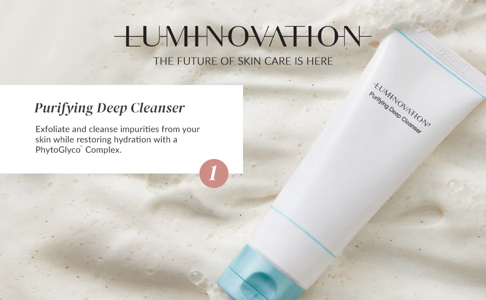 Luminovation Purifying Deep Cleanser with PhytoGlyco Complex for Skin Moisture and Skin's Strength - mannatech luminovation purifying deep cleanser skin care