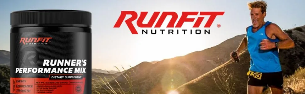 Runner's Performance Mix - Energy & Endurance Powder - Keto Friendly - Low Carb & Low Calorie - Vitamins BCAAs Caffeine & More - Fruit Punch - 30 Servings! - Runner