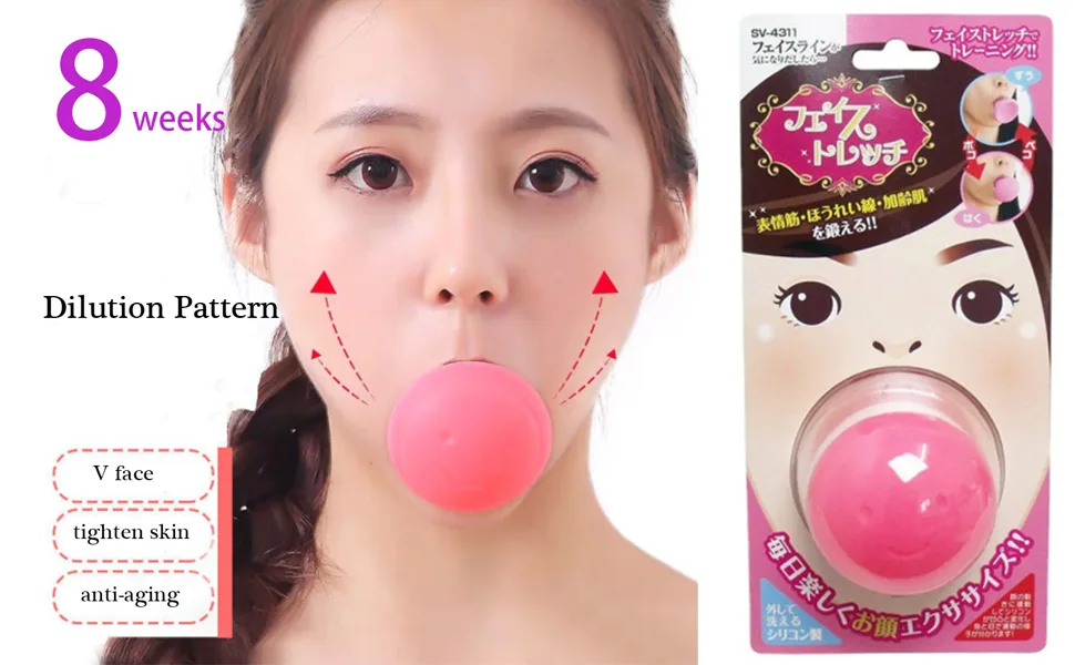 Face Slimming Tool Muscle Lips Trainer Unisex Jaw Exerciser Facial Firming Trainer Reducing Skin Sagging and Improving Chin Line Exerciser(Pink) - product information 2