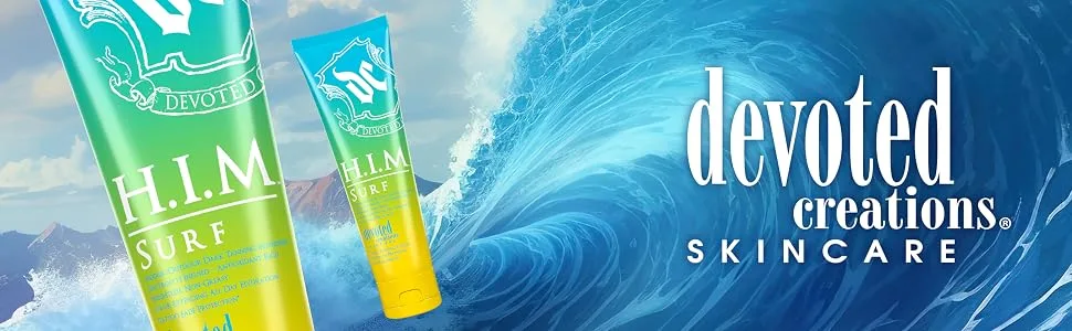 Devoted Creations HIM Surf - Electrolyte Infused Color Extending All Day Hydration Indoor/Outdoor Dark Tanning Intensifier - Him Surf by Devoted Creations