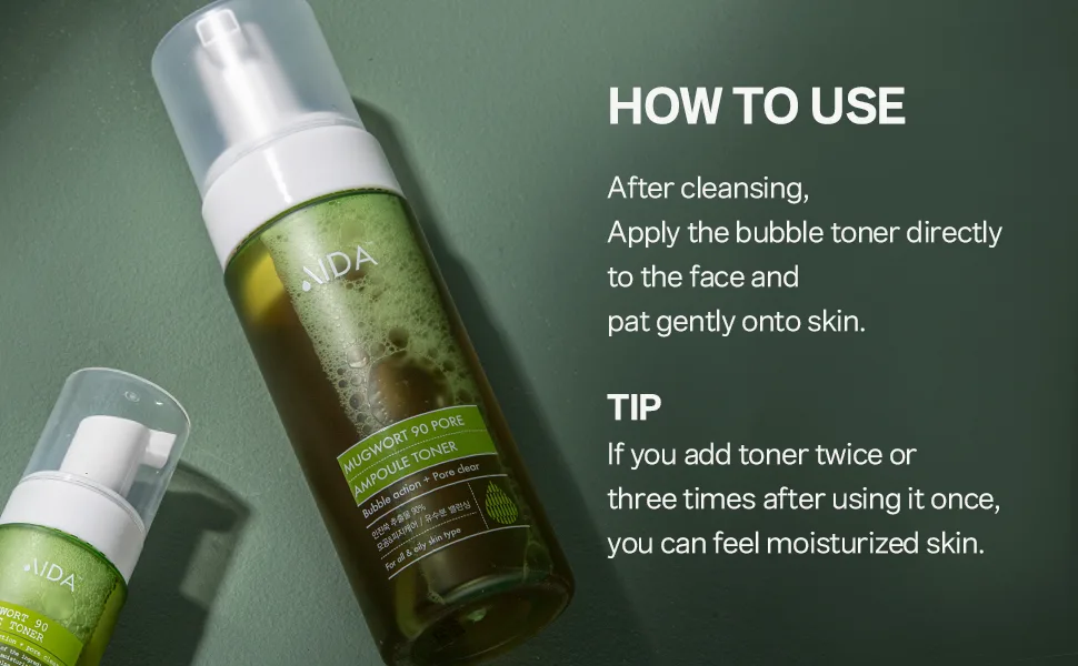 AIDA Mugwort 90 Pore Ampoule Toner - product information 4