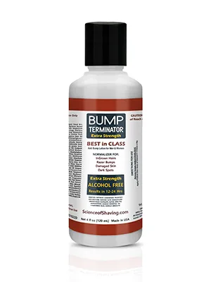 Bump Terminator Extra Strength Alcohol-Free Bumps Lotion Razor Bump Treatment for Men & Women (4 Fluid Ounces) - the skin care solution