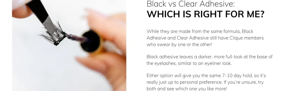 Eyelash Adhesive (Clear) - Eyelash Extension Glue Waterproof 7-10 Day Long Lasting DIY Eyelash Glue - Which adhesive is right for me?