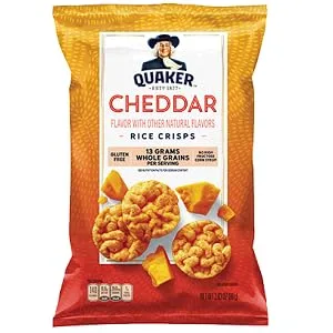Quaker Rice Crisps Savory Variety Pack, 14 single serve bags - QUAKER RICE CRISPS CHEDDAR