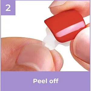 KISS imPRESS No Glue Mani Press-On Nails French 'Ideal' Light Neutral + White Tip French Medium Size Coffin Shape Includes 30 Nails Prep Pad Instructions Sheet 1 Manicure Stick 1 Mini File - image