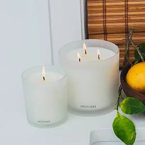 Apotheke Holiday Candles (Black Cypress Ceramic) - Apotheke Candles with Lemon