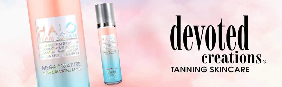 Devoted Creations Halo Beam Cream Light Spectrum Enhancer Boosts Cellular Energy & Luminosity Plant Based Stem Cells Vitamin Infused pH Balancer 1.7oz - Halo Beam Cream by Devoted Creations