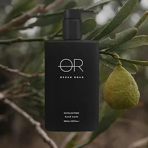 OCEAN ROAD Black Exfoliating Hand Wash 13.5 fl oz - Invigorating Cleanser for Soft and Smooth Hands - hand wash