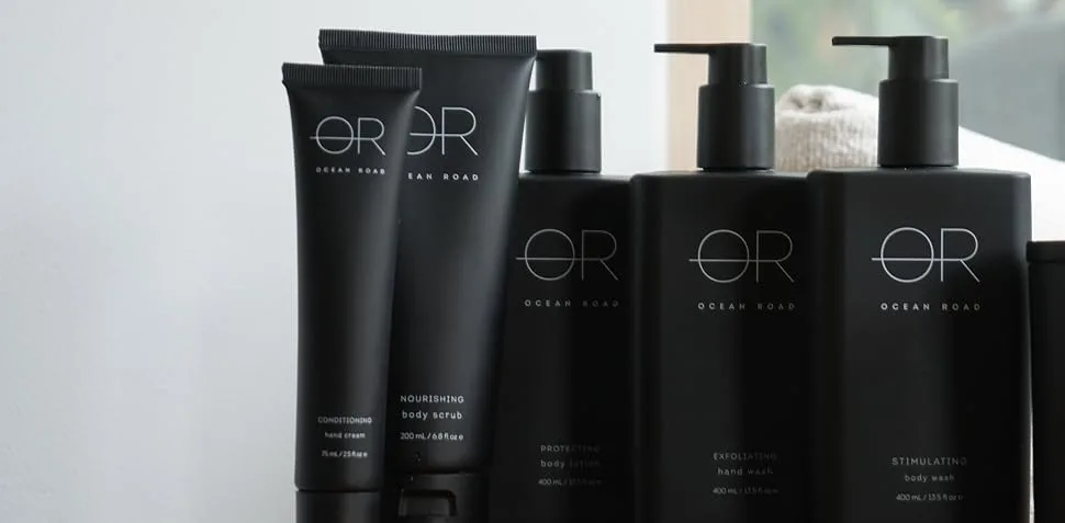OCEAN ROAD Black Exfoliating Hand Wash 13.5 fl oz - Invigorating Cleanser for Soft and Smooth Hands - Ocean Road Black Range