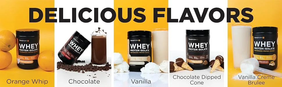 TransformHQ Whey Protein Isolate (WPI) Vanilla Flavored 7 Servings - Preformance Protein Powder - Transform HQ Delicious Flavors
