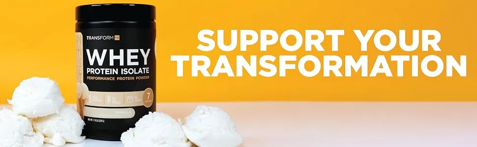 TransformHQ Whey Protein Isolate (WPI) Vanilla Flavored 7 Servings - Preformance Protein Powder - Transform HQ - Support your transformation with Whey Protein Isolate.