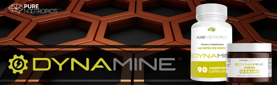 Pure Nootropics Dynamine (N-Methylliberine) Increased Energy, Focus & Alertness - 100 mg Capsules 90 - Dynamine Methylliberine capsules energy supplement caffeine alternative focus gym