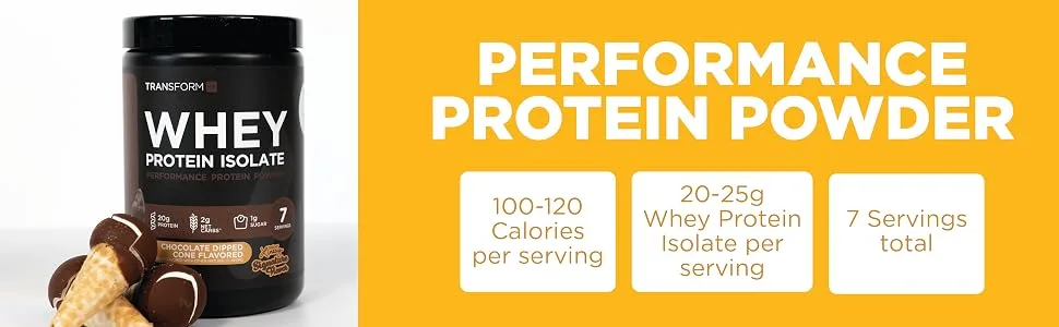 TransformHQ Whey Protein Isolate (WPI) Orange Whip Flavored 7 Servings - Preformance Protein Powder - Transform HQ Performance Protein Powder