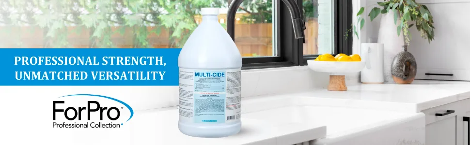 ForPro Professional Collection Multi-Cide Hospital Grade Sanitizer & Disinfectant Bactericidal Fungicide & Virucidal Cleaner 1 Gallon Refill (128 fl. oz.) - ForPro Professional Collection Multi-Cide Hospital Grade Sanitizer & Disinfectant