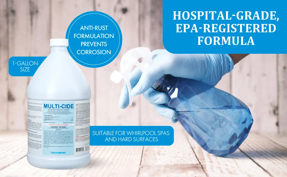 ForPro Professional Collection Multi-Cide Hospital Grade Sanitizer & Disinfectant Bactericidal Fungicide & Virucidal Cleaner 1 Gallon Refill (128 fl. oz.) - ForPro Professional Collection Multi-Cide Hospital Grade Sanitizer & Disinfectant