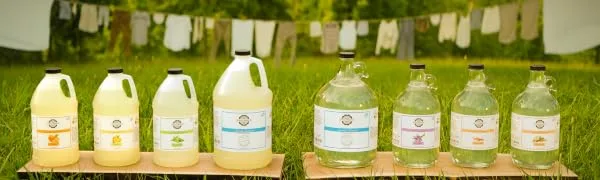Liquid hand soap Plain Jane 64oz refill - Line up of Rustic Strength Liquid Laundry Detergents